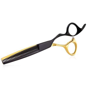 Thinning Scissor Hair Scissors 6'' 6.5_ JP Steel Hair Cutting Scissors Professional Thinning <b>Shears</b> Hairdressing Scissors Black - Product Image 1