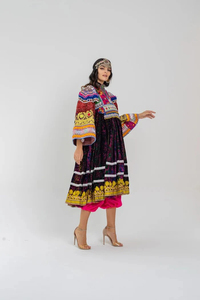 Elegante Vestido Tradicional Étnico para Mujer Musulmana, Estilo Afgano, para Bodas, Fiestas, Uso Casual, Vestido Kuchi Afgano - Product Image 4