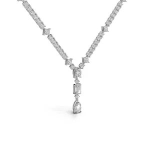 Collier pendentif HIPHOPSTAR en diamant de laboratoire en or 18 carats pour fiançailles, mariage, fête, 75 pierres multi-coupées - Product Image 4