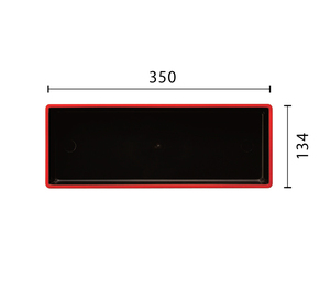 ถาดพลาสติกสีดำทรงสี่เหลี่ยมขอบสีแดงสำหรับใช้ในครัวเรือน - Product Image 4