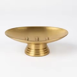 Hammered Golden Metal <b>Soap</b> <b>Dish</b> Elegant Finish Oval <b>Soap</b> <b>Holder</b> Bathroom Accessory For Home Hotel Use <b>Soap</b> <b>Dish</b> - Product Image 6