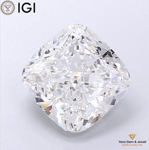 เพชร VS1 ความใสระดับ D สี D เพชร CVD ที่เพาะเลี้ยงในห้องปฏิบัติการ รูปทรงสี่เหลี่ยมคุชชั่น น้ำหนัก 3.51 กะรัต พร้อมใบรับรอง IGI สำหรับแหวนดีไซเนอร์เป็นของขวัญ - Product Image 1