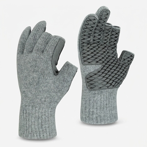 <b>Half</b> Finger Fishing Gloves Insulated Cotton Blend Unisex All Seasons Pull On Comfortable Breathable Anti <b>Slip</b> Grip - Product Image 2