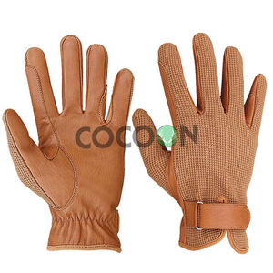 Guantes de equitación de cuero genuino personalizados, transpirables, perforados, de piel de cabra suave, tácticos, para conducir, trabajar y actividades al aire libre. - Product Image 6