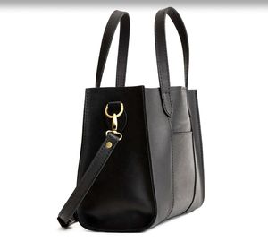 Wholesale Premium Quality Women Genuine Leather Crossbody Tote Bag Fashion <b>Shoulder</b> Bag Modern Black Office Travel Bag - Product Image 2