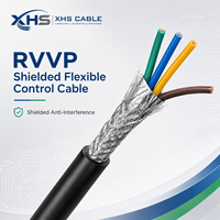 Câble de commande de signal industriel flexible, blindage double en feuille de PVC et tressé, cuivre nu torsadé, 2-50 conducteurs, 0,2-10 mm², OEM RVVP