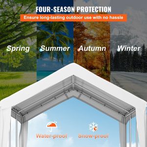 10X20 piedi pensilina a baldacchino Carport bianco per auto e barche a 8 zampe tettoie e Carport - Product Image 5