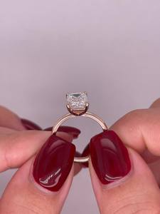 Creative <b>Craft</b> Moissanite Emerald Cut Diamond <b>Ring</b> Original 925 Silver Fine Modern Style Gold Plated Gift Jewelry For Birthdays - Product Image 3