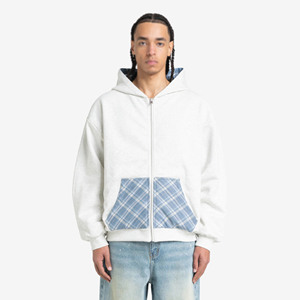 Hot Selling Manufacturers Custom 100% Cotton Streetwear Vintage Breathable Oversized <b>Pocket</b> French Terry Reversible <b>Zip</b> <b>Hoodies</b> - Product Image 1