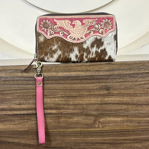 Vintage Designer Handcrafted Cowhide Leather Women Clutches Multiple Card Slots Zipper Closure Detachable <b>Wristlet</b> Wallet Purse - Product Image 4