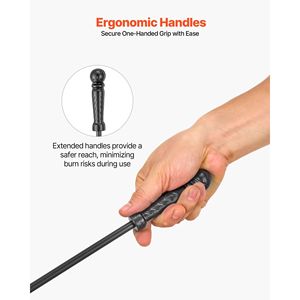 Juego de 5 Herramientas para Chimenea con Soporte de Cinco Puntas, Pala para Cenizas, Cepillo y Soporte de Hierro Forjado - Juego de Accesorios Premium - Product Image 4