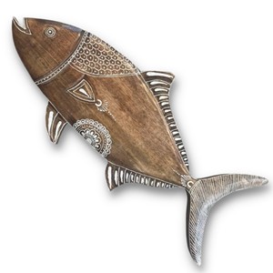 Panneau mural moderne en bois d'acacia flotté, fait main, pour école de poissons - Vente en gros - Product Image 6