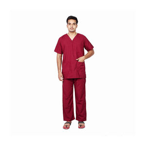 Professional Men's Medical Scrub <b>Set</b> V-Neck Hospital Uniform Surgical <b>Doctor</b> Nurse Workwear Breathable Healthcare Scrub Suit - Product Image 1