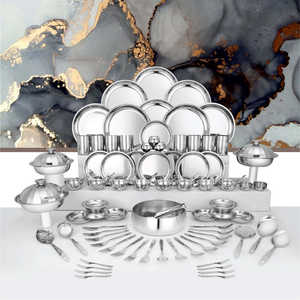 Delight <b>8</b>-Person Stainless Steel <b>Dinnerware</b> <b>Set</b> 90 PCS <b>for</b> Family Dinners - Product Image 2