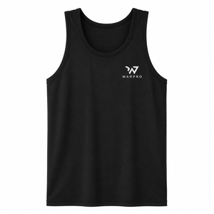 Camiseta sin Mangas con Capucha Negra para Hombre Warpro, Cuello Redondo, Secado Rápido, 100% Algodón, Protección UV Ecológica, Estilo Urbano, Ropa Casual - Product Image 5