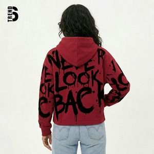 Custom Heavyweight 400gsm 100% Cotton Streetwear Hoodie <b>Men</b> Eco-Friendly Breathable for Burgundy Oversized Drop Shoulder - Product Image 3