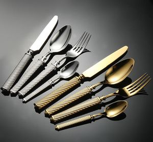 Juego de cubiertos de acero inoxidable de diseño premium, utensilios duraderos para cocina, restaurante, hotel y servicio de catering. - Product Image 2