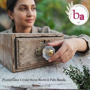Export Quality Crystal Industrial Design Melon Cabinet <b>Drawer</b> <b>Knobs</b> Pulls Handle Kitchen Bathroom Hotel Outdoor Warehouse Villa - Product Image 2