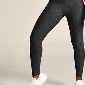 Solid Color Breathable Quick Dry Lightweight Women Yoga Leggings Good Quality Mid Elastic Waist Women Yoga Leggings - Product Image 3