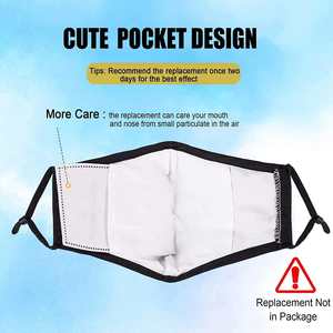Masque imprimé personnalisé avec dessin animé, masque anti-poussière en coton noir, masques faciaux pour adultes, masque facial réutilisable à la mode, lavable - Product Image 5