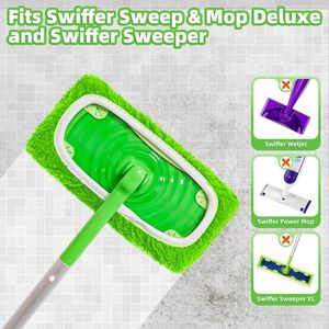 Machine Washable Reusable Microfiber Sweeping <b>Mop</b> Pads Dry and Wet Cloths Refill Compatible with for Swiffer Sweeper - Product Image 3