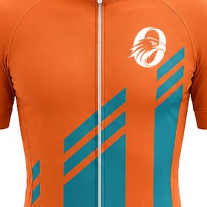 Men's Orange Black Zipper Sublimation <b>Cycling</b> Set <b>Short</b> Sleeve Jersey <b>with</b> <b>Padded</b> <b>Shorts</b> Bike Racing Apparel Sports Clothing - Product Image 6