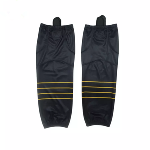Cycling Knee High <b>Leg</b> <b>Warmers</b> Striped Black Yellow Breathable Knitted for Adults - Product Image 1