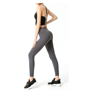 Conjuntos Deportivos para Mujer, Diseño Moderno y Elegante, Secado Rápido, Spandex/Poliéster, Trajes de Yoga con Patrón Sólido, Conjunto Casual para Yoga - Product Image 2