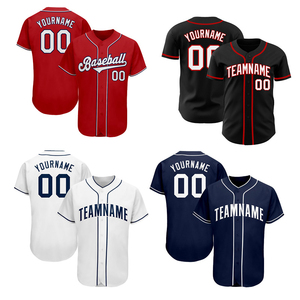 Maillot de baseball personnalisé rouge à manches courtes avec cordon de serrage, unisexe, coupe classique, toutes saisons, nom de l'équipe imprimé, 100 % polyester - Product Image 2
