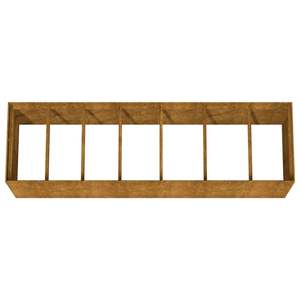 Grand lit de jardin surélevé en acier Corten rouillé avec incrustations décoratives – Fournitures de jardin de qualité supérieure - Product Image 5