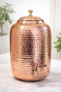 Ready To Ship Copper Water Dispenser RTS Stock Copper Water Dispenser Hand Crafted Printed Style Copper Water Dispenser - Product Image 3