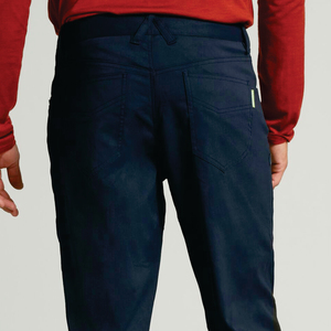 Pantalones Casuales Azul Oscuro para Hombre, Cintura Elástica, Transpirables, de Poliéster, Corte Recto, con Logotipo en la Pierna Derecha, para Otoño - Product Image 4