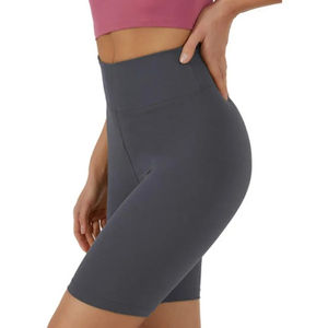 Ropa Deportiva de Alta Calidad para Mujer, Shorts de Compresión Transpirables de Spandex/Nylon, Shorts de Yoga con Diseño Sólido, Impermeables, de Cintura Alta - Product Image 6