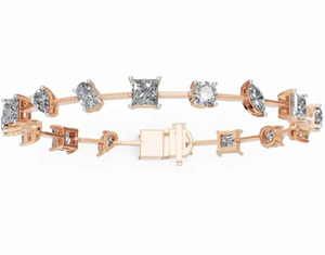 Camilas Couture Designer Diamond Bracelet 9.423 Carats 17 Stones 9k 14k 18k Yellow <b>Rose</b> White <b>Gold</b> Ultra Luxury Statement 17 Pcs - Product Image 3