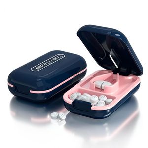 Tagliapillole Portatile Compatto, Divisore di Pillole per Grandi Medicinali, Taglia Vitamine, con Custodia Inclusa - Product Image 1