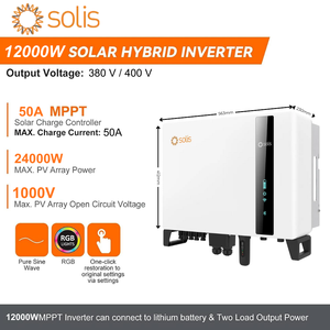 Système solaire domestique complet Solis 12 kW, batterie haute tension hybride, panneau solaire pour l'alimentation de secours à domicile - Product Image 3