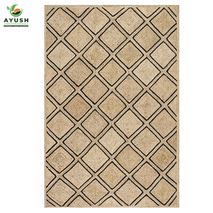 Tapis en jute rectangulaires 200x240cm, isolants, antidérapants, écologiques, fabriqués à la main en fibres de jute tressées, personnalisables pour la maison et le bureau - Product Image 3