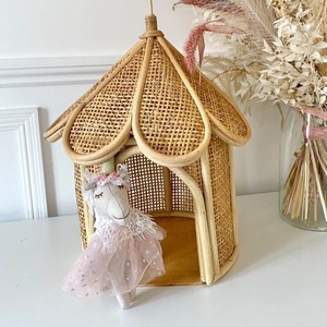Encantadoras mini carpas de circo de ratán en venta, casa de juguete natural de buena calidad, juguetes de rol para niños - Product Image 2