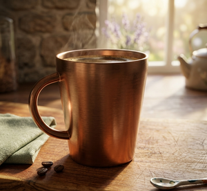 Rose Gold Stainless Steel Double Wall Insulated Water Cup Creative <b>Coffee</b> Mug Leak Proof Lid, Vacuum Insulation, <b>Coffee</b> Mug - Product Image 1