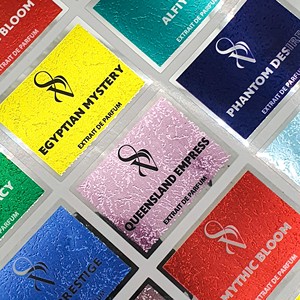 Luxury Texture Custom Silver Metallic Fragrance Labels Raised Foil Embossed Perfume <b>Bottle</b> <b>Stickers</b> with UV Printing for Premium - Product Image 6