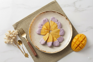 Mangue séchée tropicale avec poudre d'ube et chocolat noir 65% cacao pour une collation fruitée exotique et saine - Product Image 3