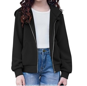 Sudadera con Capucha y Cremallera para Niños de Alta Calidad, 350G, Felpa Francesa, para Niñas, con Capucha y Cremallera, para Bebés, Servicios OEM - Product Image 3
