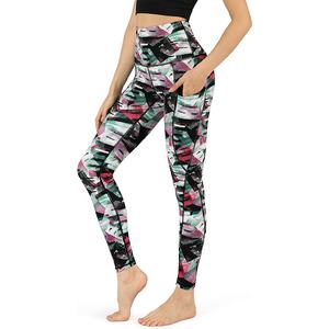 Custom Printed High Waisted Yoga Pants with Pockets for <b>Women</b> Workout Running Sublimated Gym <b>Leggings</b> - Product Image 1