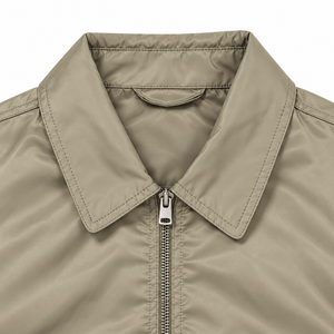 Blouson bomber vintage kaki pour homme, col rabattu, fermeture éclair, coupe-vent, veste décontractée - Product Image 3