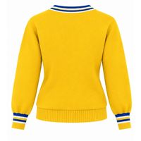 Pull en tricot personnalisé pour femmes, col en V, manches longues, design à lettres brodées, vêtements décontractés confortables pour l'hiver
