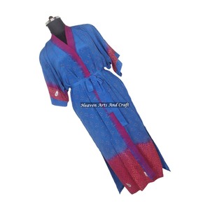 KL018 African Women's Vintage <b>Winter</b> Evening Gown Ethnic Kaftan Indian Kimono Long Sleeve Full Length Blended Poly Silk - Product Image 1