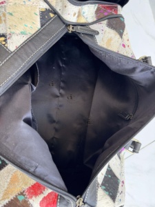 Nueva Llegada, Bolsas de Viaje de Cuero Metálico Auténtico, Diseño a Cuadros, Bolsa Hecha a Mano, Bolsa de Viaje Unisex, Multiusos, Bolsa de Lona de Gran Tamaño - Product Image 6
