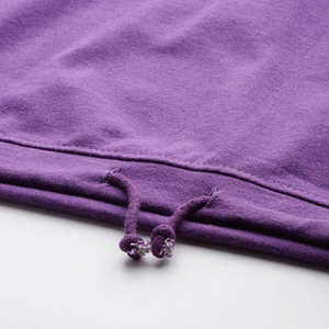 Sweat-shirt à capuche court violet pour femme, décontracté, à manches longues, avec cordon de serrage - Product Image 6