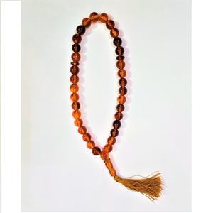 Chapelet religieux turc en résine fait main, écologique, 33 perles, avec pompon en acier inoxydable, Tasbih musulman islamique, personnalisable - Product Image 4