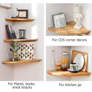 Handcrafted Teak Wood <b>Corner</b> <b>Floating</b> <b>Shelf</b> - Wholesale B2B - Product Image 2